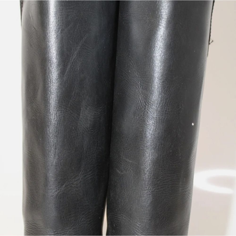 Frye Lindsay Plate Tall Black Leather Harness Riding Boots - Picture 3 of 13